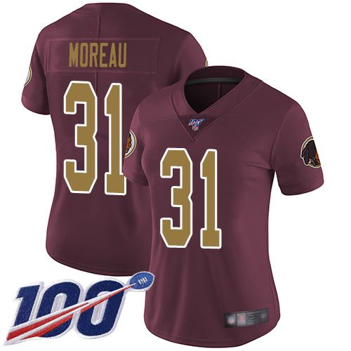 Washington Redskins Limited Burgundy Red Women Fabian Moreau Alternate Jersey NFL Football 31->women nfl jersey->Women Jersey